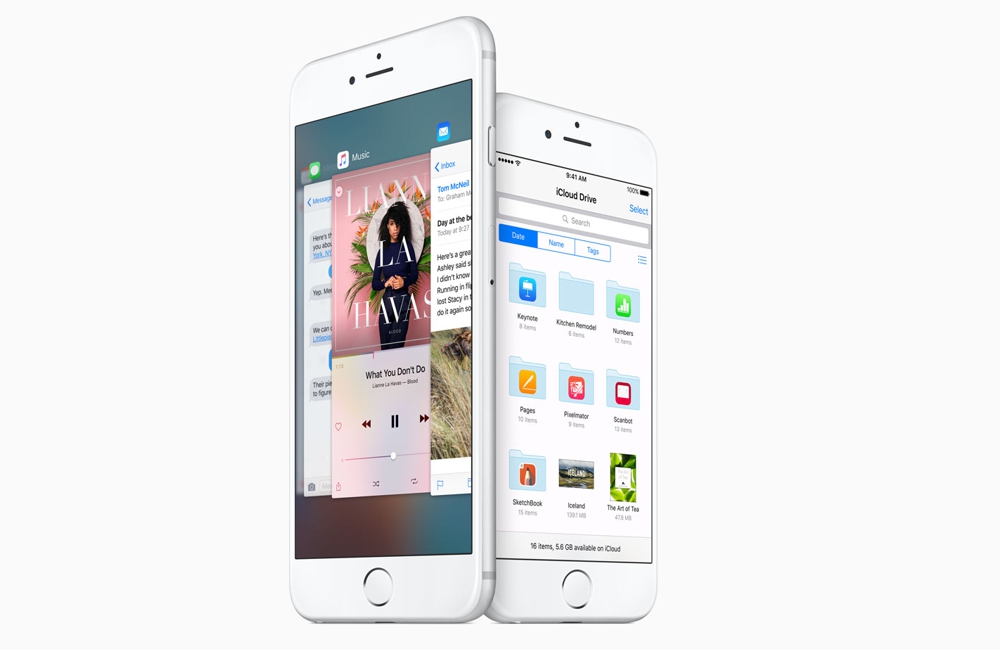 Apple iPhone 6s Plus a 6s. Väčší displej má 5,5", menší 4,7" a nižšie rozlíšenie.