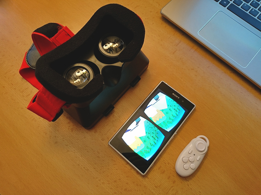 Stačí pasívny VR headset, smartfón Sony Xperia a lacný bluetooth ovládač