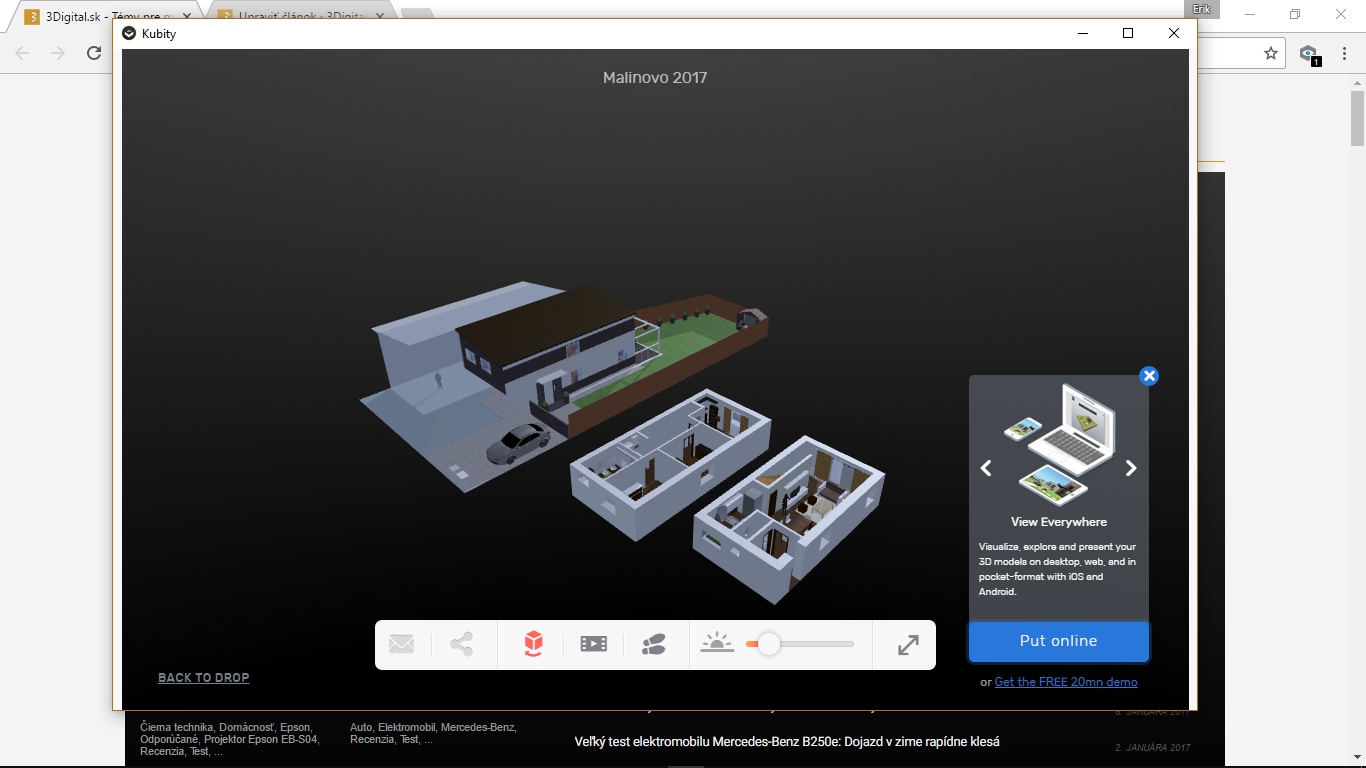 Aplikácia KUBITY umožňuje prevod 3D objektov a prostredí do virtuálnej reality.